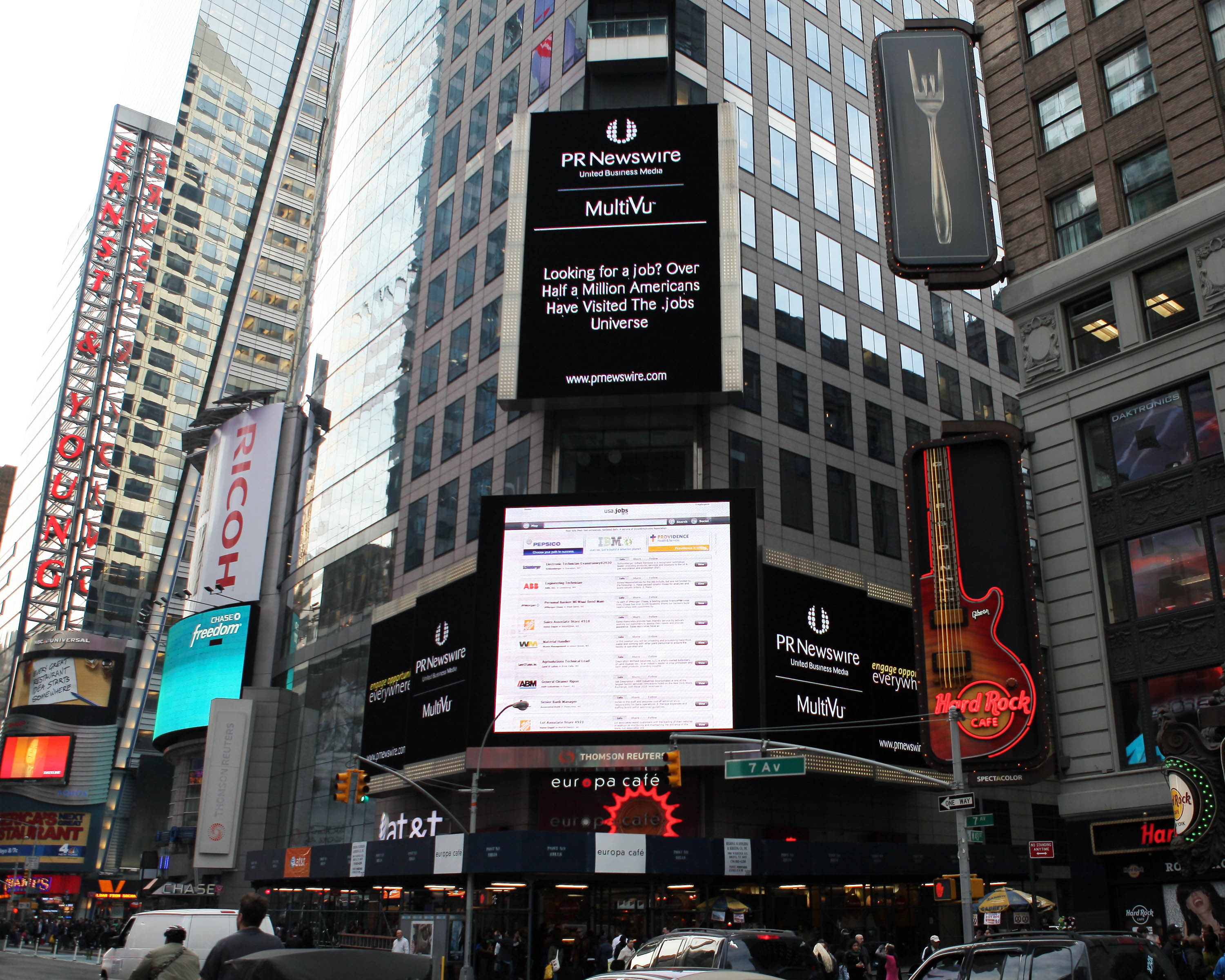 usa.jobs Featured in Times Square