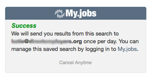 My.jobs saved search