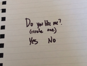 do you like me, circle yes or no