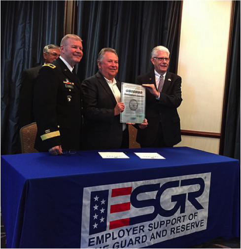 Photo from DirectEmployers Annual Meeting and Conference of Bill with ESGR.