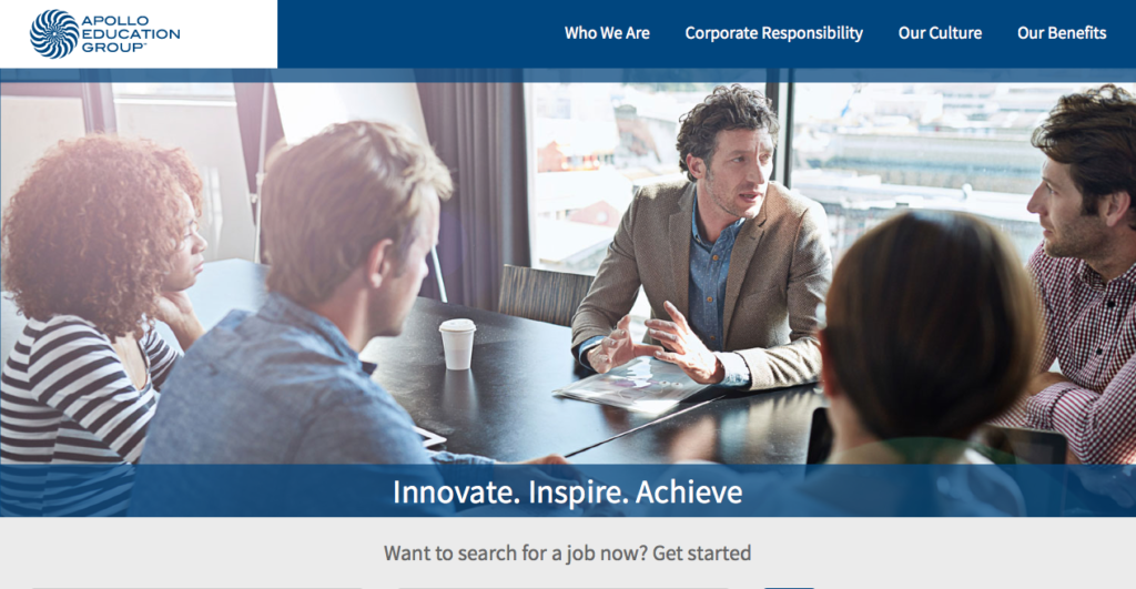 Apollo.jobs career site home page